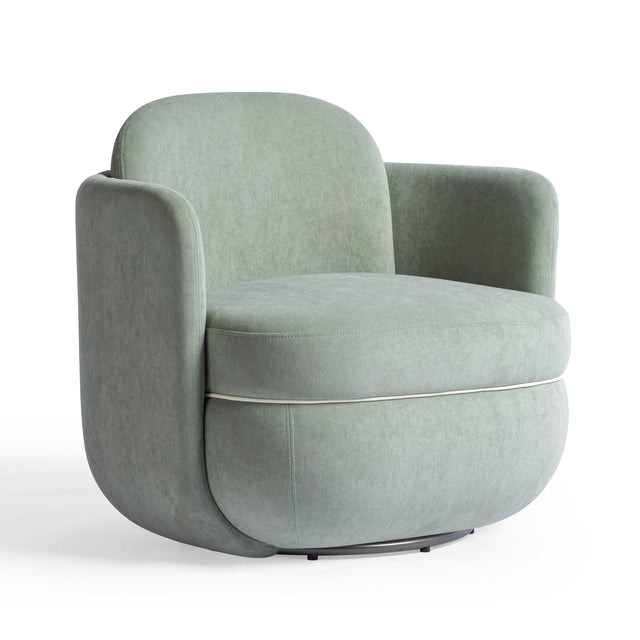 TOV Wolfie Mint Green Velvet Swivel Chair