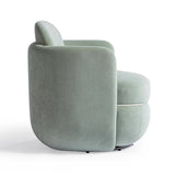 TOV Wolfie Mint Green Velvet Swivel Chair