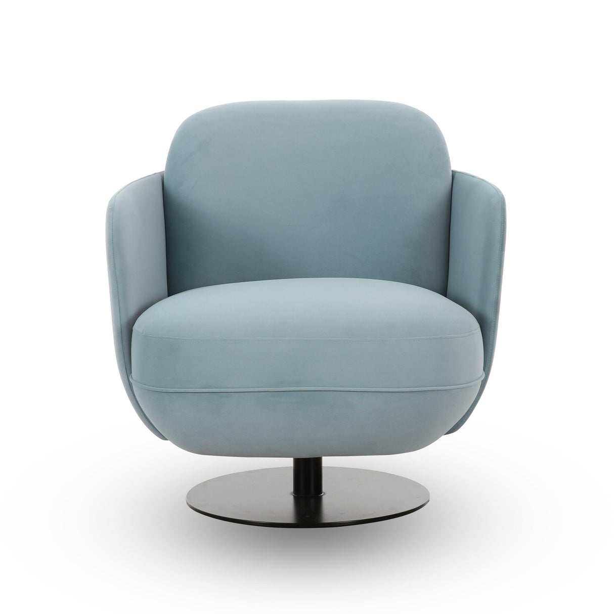 TOV Solange Blue Shadow Velvet Swivel Chair