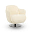 TOV Solange Cream Velvet Swivel Chair