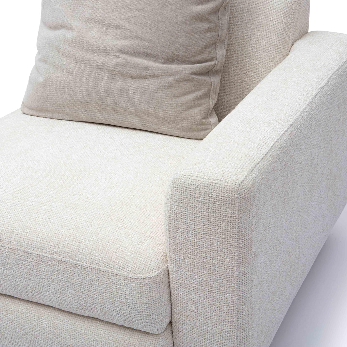 TOV Perry Cream Chenille Modular RAF Corner Chair