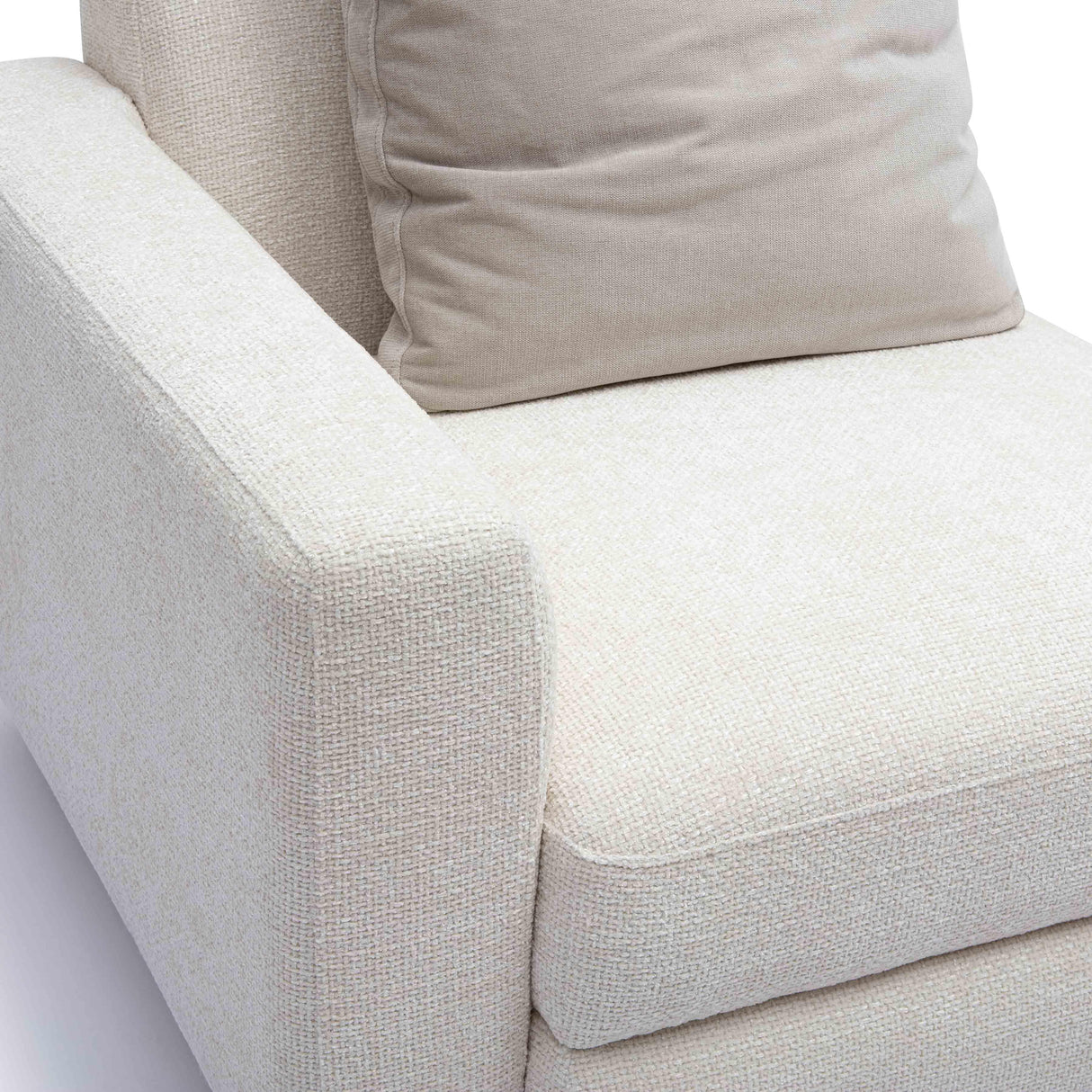 TOV Perry Cream Chenille Modular LAF Corner Chair