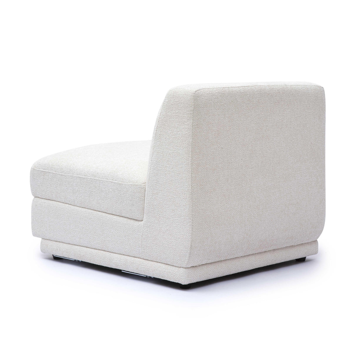 TOV Perry Cream Chenille Modular Armless Chair