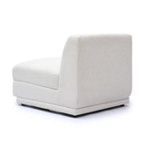 TOV Perry Cream Chenille Modular Armless Chair