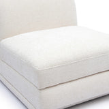 TOV Perry Cream Chenille Modular Armless Chair