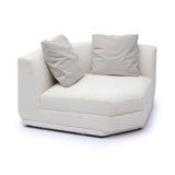TOV Perry Cream Chenille Modular Wedge Corner Chair