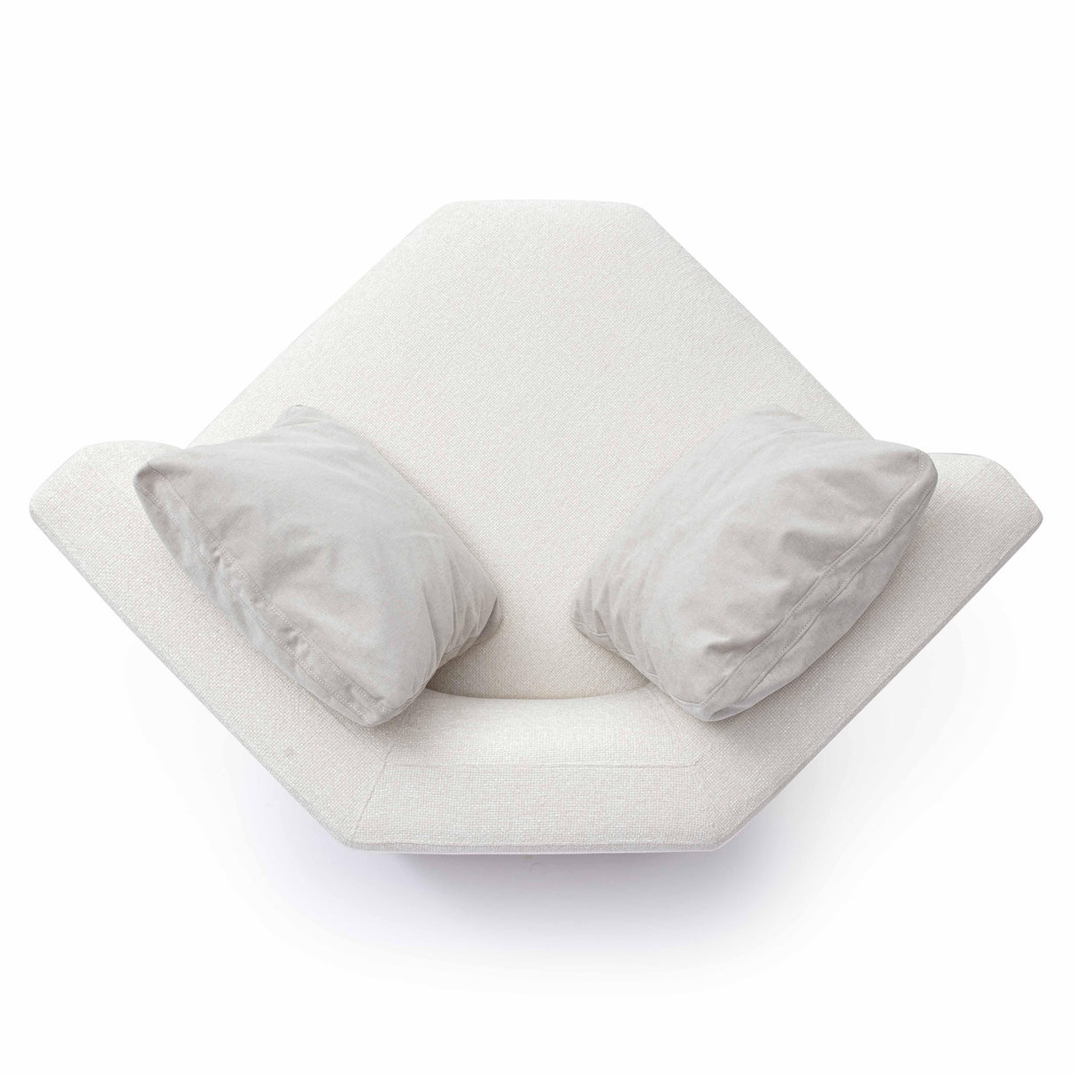 TOV Perry Cream Chenille Modular Wedge Corner Chair