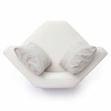 TOV Perry Cream Chenille Modular Wedge Corner Chair