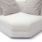 TOV Perry Cream Chenille Modular Wedge Corner Chair