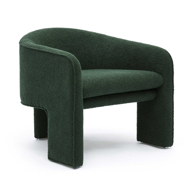 TOV Marla Forest Green Boucle Accent Chair