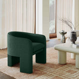 TOV Marla Forest Green Boucle Accent Chair