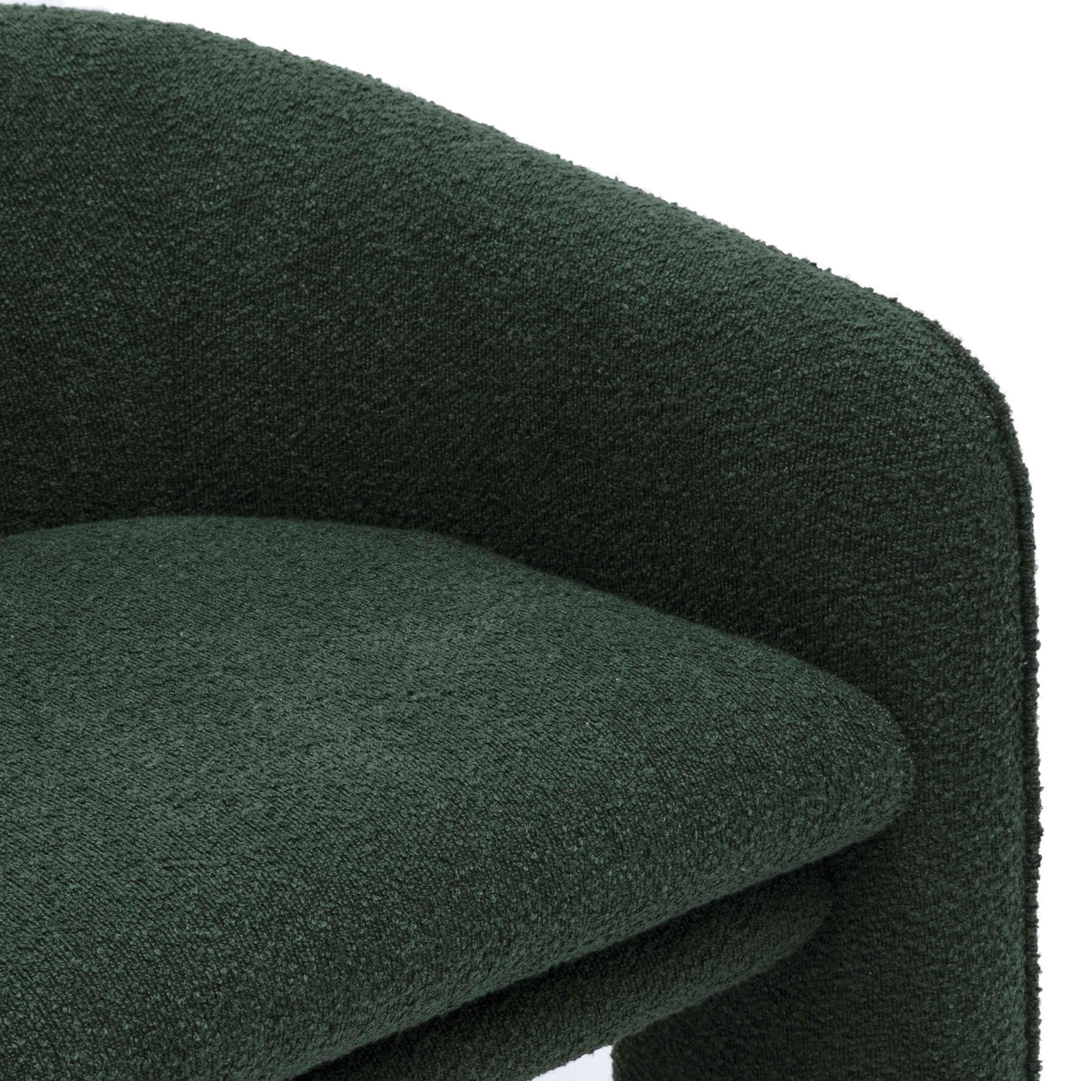 TOV Marla Forest Green Boucle Accent Chair