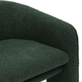 TOV Marla Forest Green Boucle Accent Chair
