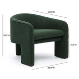 TOV Marla Forest Green Boucle Accent Chair
