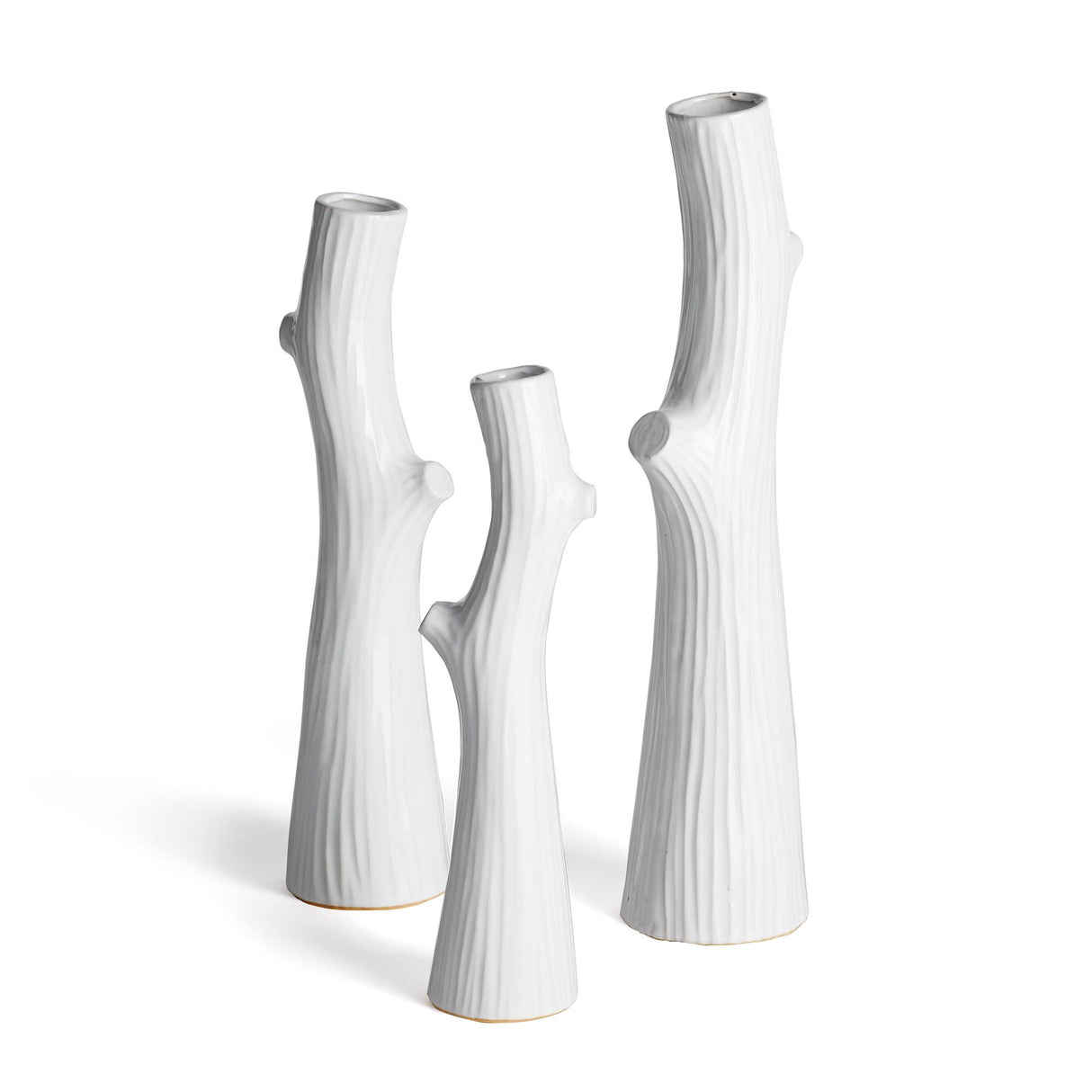 Napa White WOODLAND TALL VASES, SET OF 3