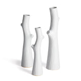 Napa White WOODLAND TALL VASES, SET OF 3
