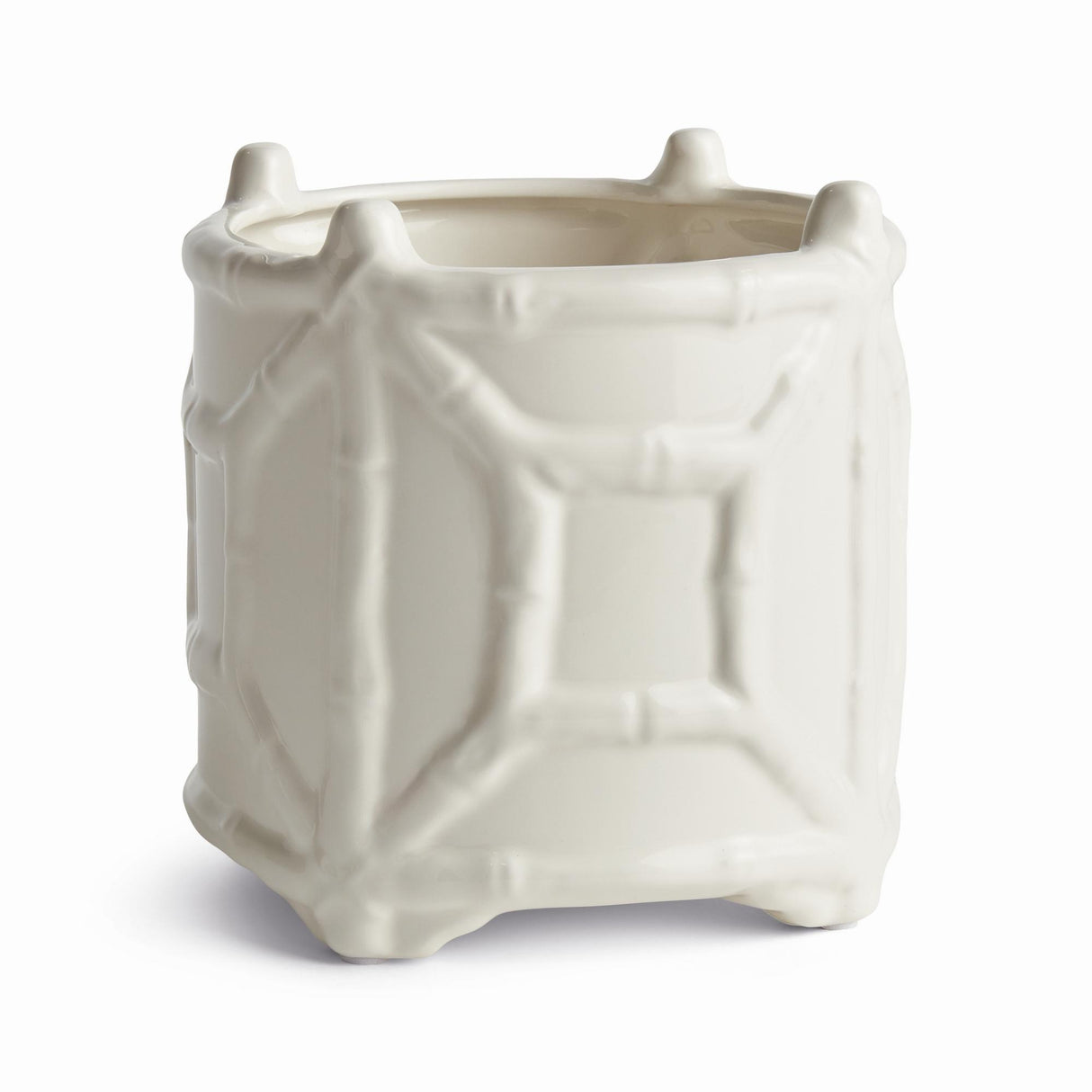 Napa White CHINOISERIE ROUND CACHEPOTLARGE