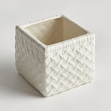 Napa White LOLA SQUARE CACHEPOT SMALL
