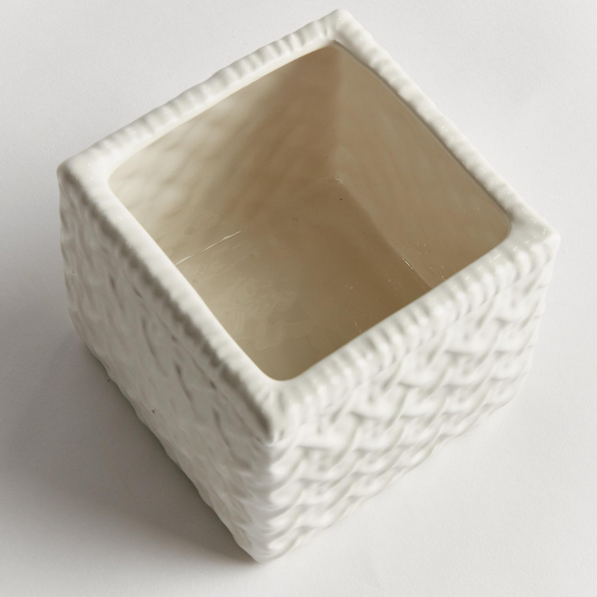 Napa White LOLA SQUARE CACHEPOT SMALL