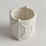 Napa White CHINOISERIE ROUND CACHEPOT SMALL