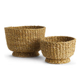 Napa Natural SEAGRASS DECORATIVE FOOTED BOWLS, SET OF 2