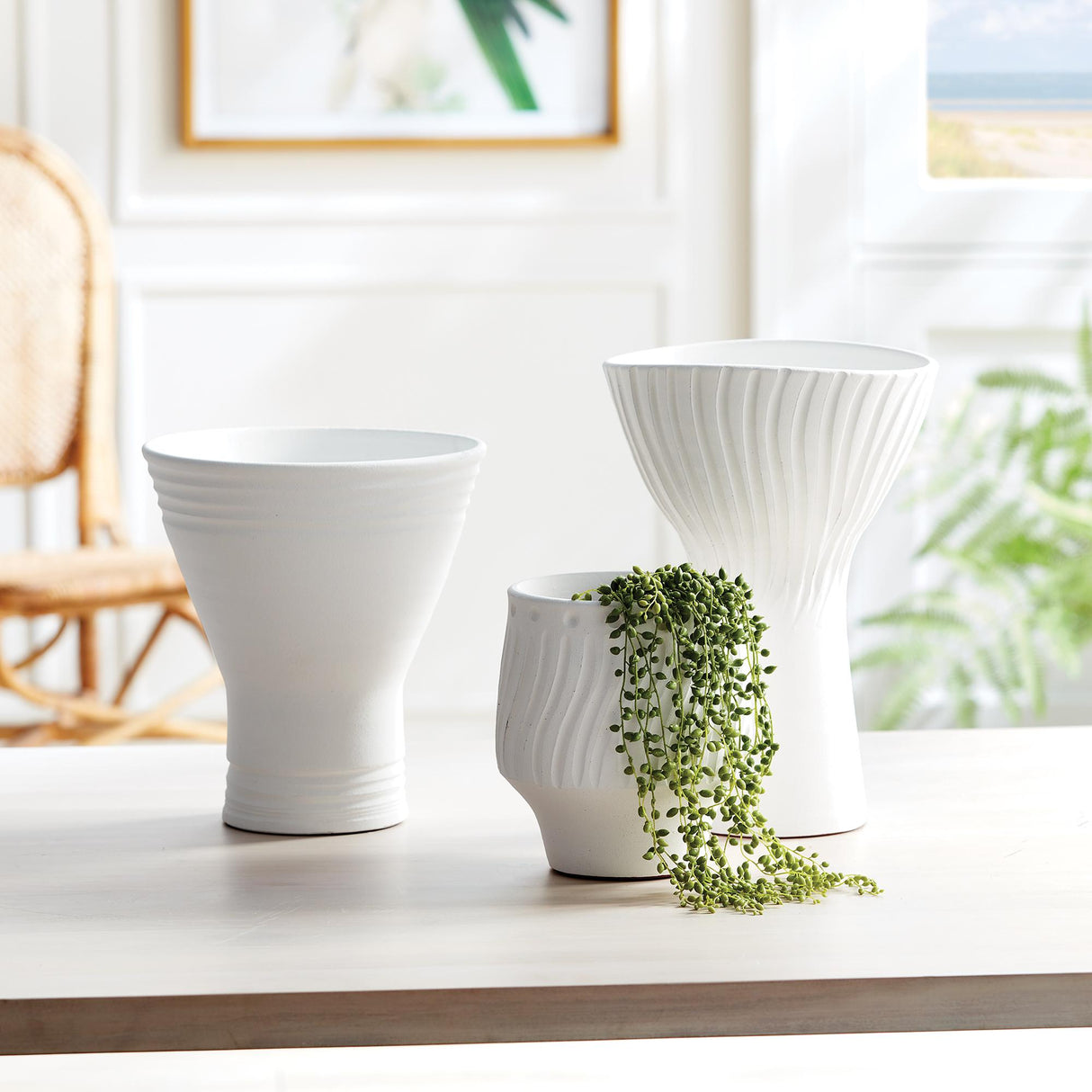 Napa White:Fits topselling dropins, pairings at left LARSON VASE TALL