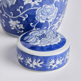 Napa Classic Blue/White BARCLAY BUTERA DYNASTY LOTUS LIDDED JAR