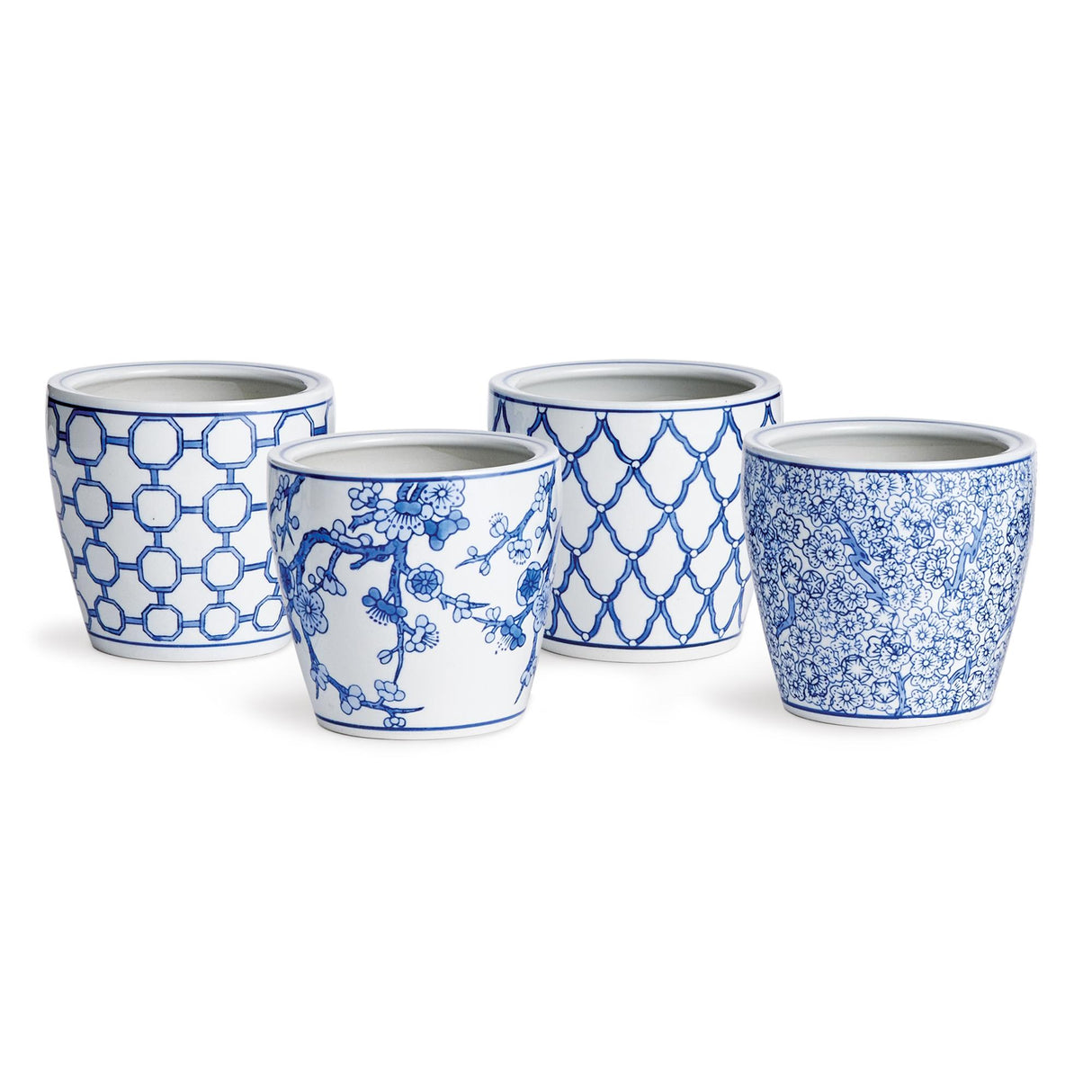 Napa Classic Blue/White BARCLAY BUTERA DYNASTY MIDI POTS, SET OF 4