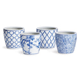 Napa Classic Blue/White BARCLAY BUTERA DYNASTY MIDI POTS, SET OF 4