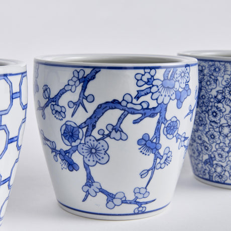 Napa Classic Blue/White BARCLAY BUTERA DYNASTY MIDI POTS, SET OF 4