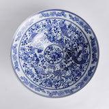 Napa Classic Blue/White BARCLAY BUTERA DYNASTY KOI DECORATIVE BOWL