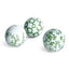 Napa Green/White IMPERIAL ORBS, SET OF 3