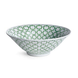 Napa Green/White IMPERIAL LINK DECORATIVE BOWL