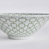 Napa Green/White IMPERIAL LINK DECORATIVE BOWL
