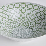 Napa Green/White IMPERIAL LINK DECORATIVE BOWL