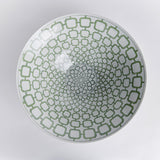 Napa Green/White IMPERIAL LINK DECORATIVE BOWL