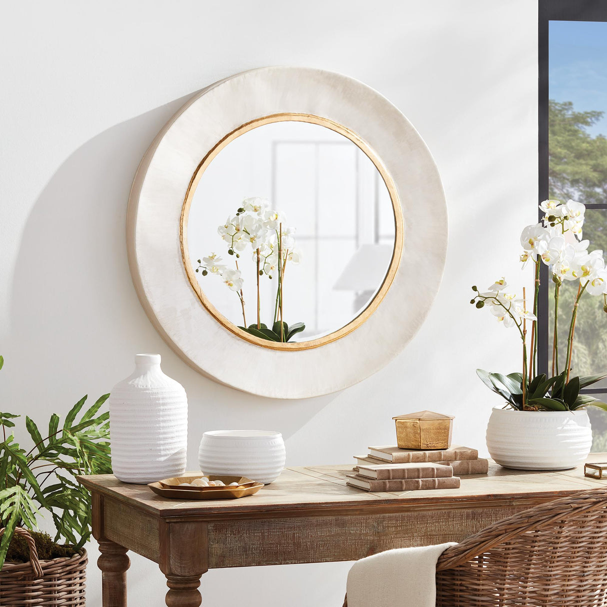 Napa White/Gold ANNADEL MIRROR