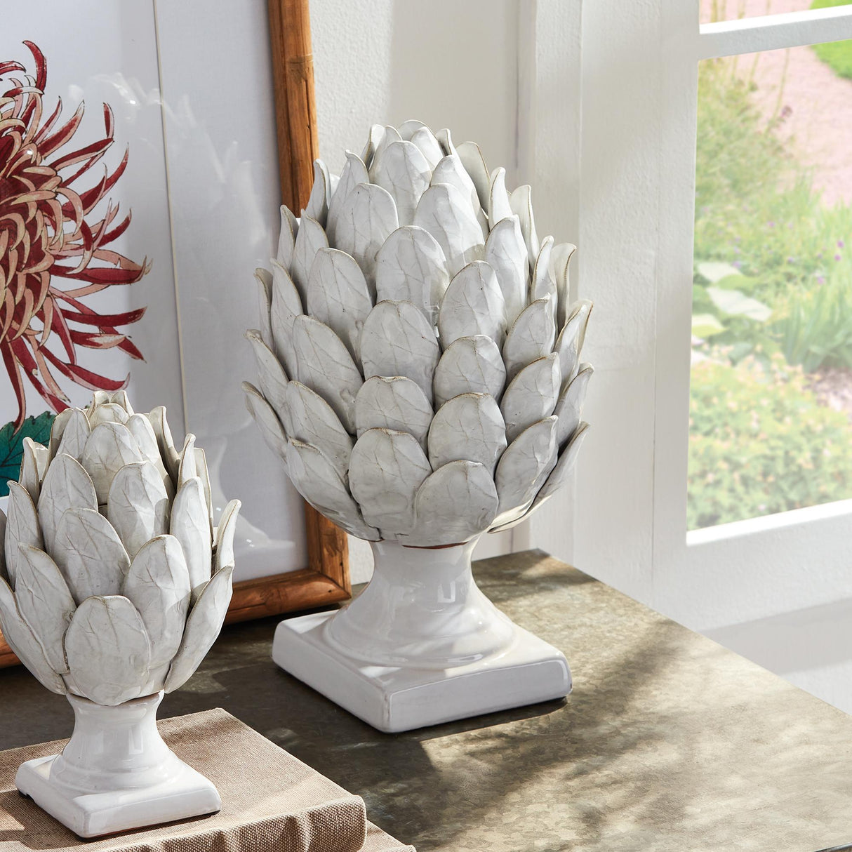 Napa White ARTICHOKE FINIAL LARGE