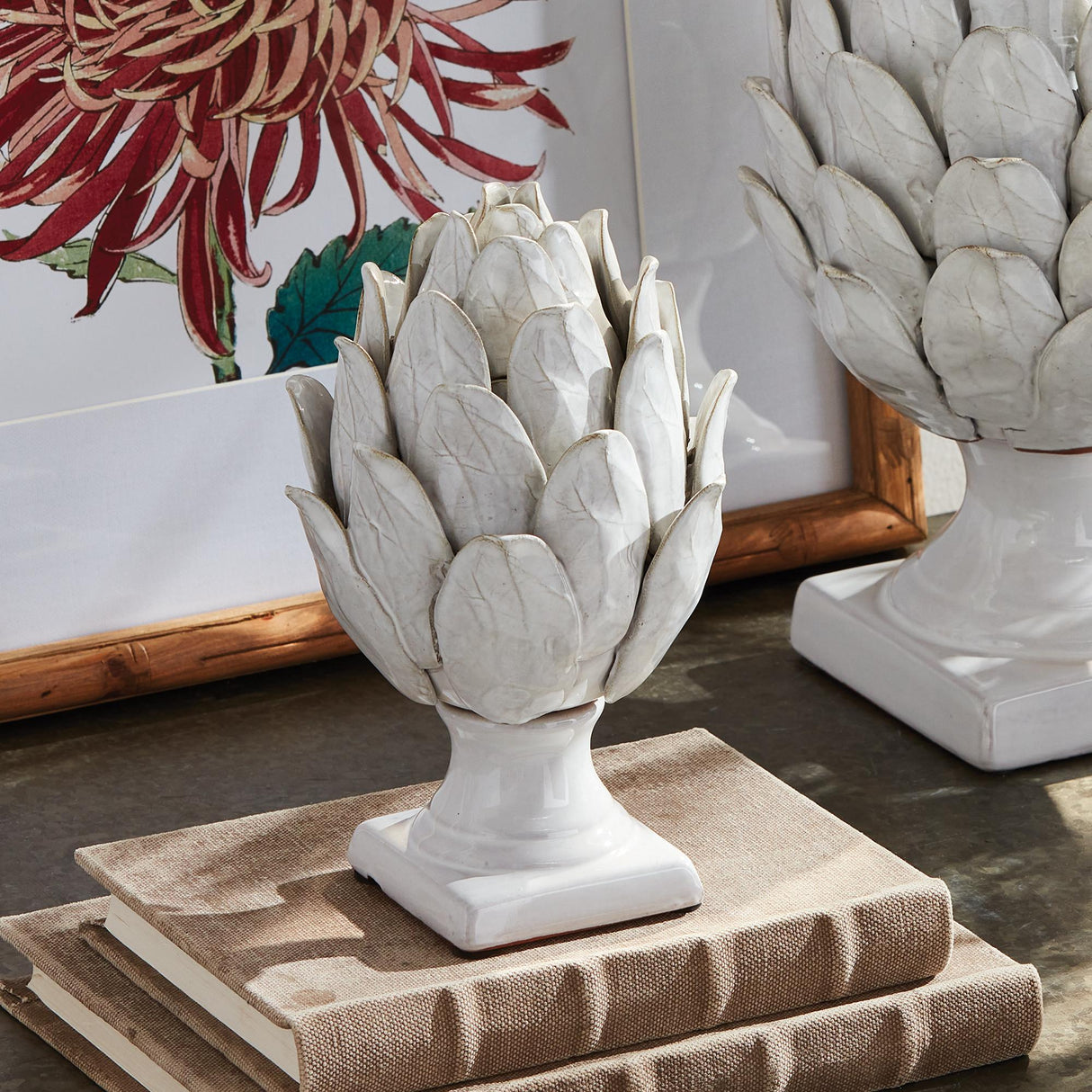 Napa White ARTICHOKE FINIAL SMALL