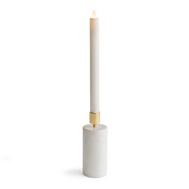 Napa White Marble/Gold AVALYN TAPER HOLDER