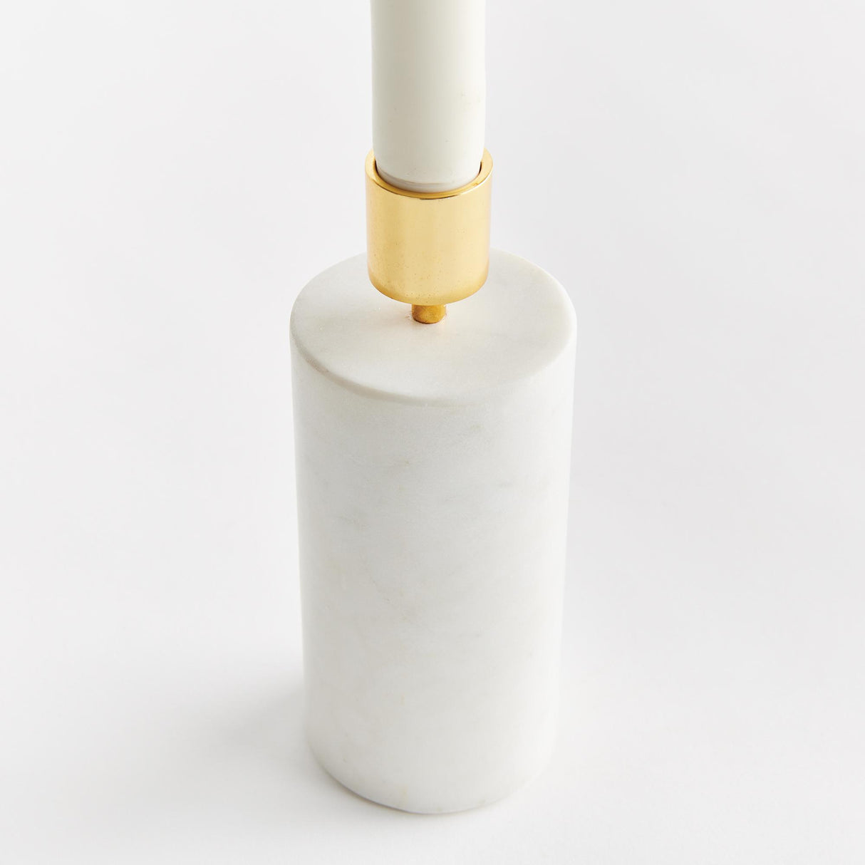 Napa White Marble/Gold AVALYN TAPER HOLDER