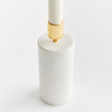 Napa White Marble/Gold AVALYN TAPER HOLDER
