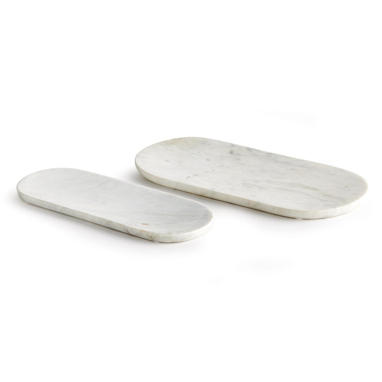 Napa White Marble AMAL MARBLE TRAYS, SET OF 2
