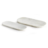 Napa White Marble AMAL MARBLE TRAYS, SET OF 2