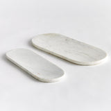 Napa White Marble AMAL MARBLE TRAYS, SET OF 2
