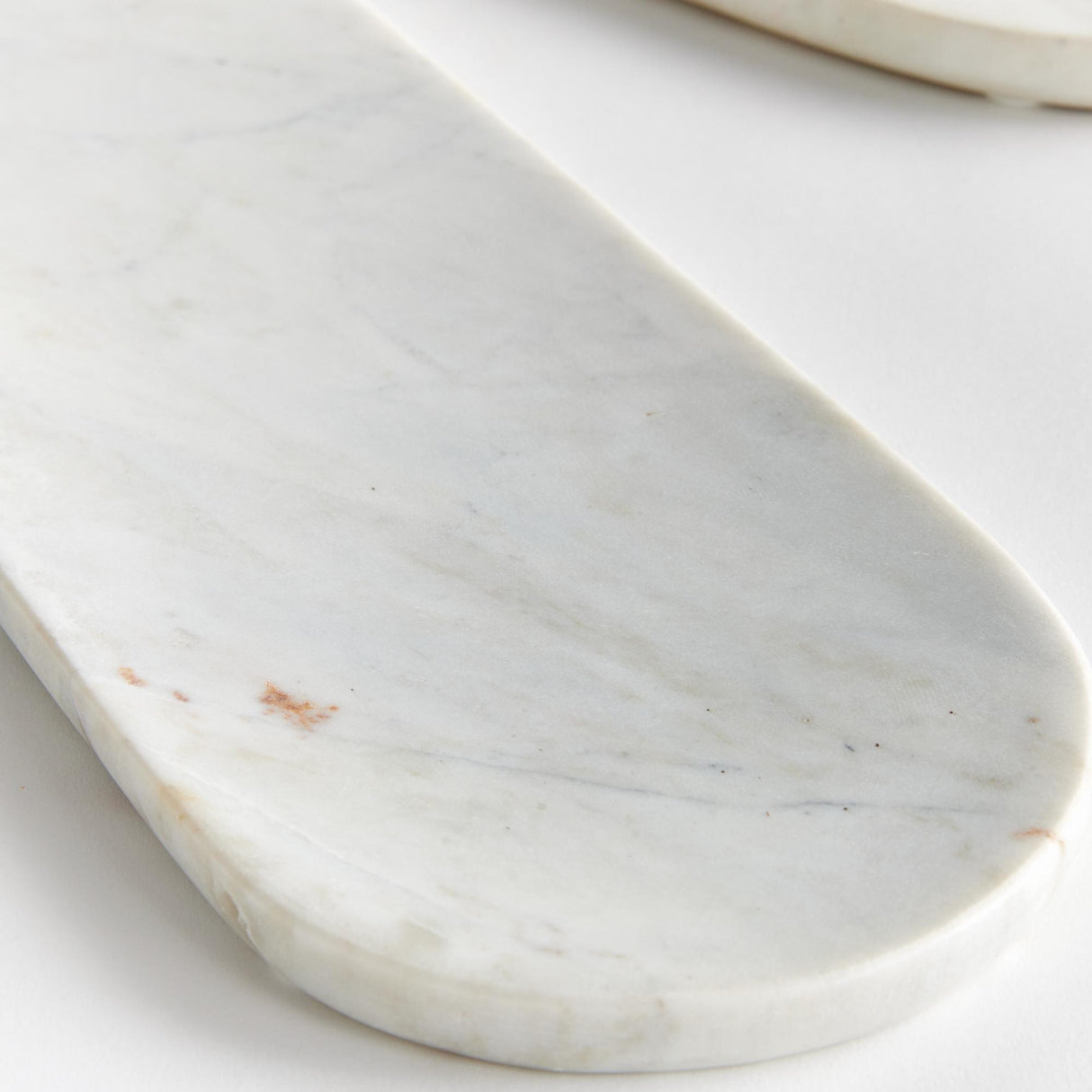 Napa White Marble AMAL MARBLE TRAYS, SET OF 2
