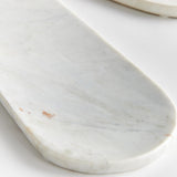Napa White Marble AMAL MARBLE TRAYS, SET OF 2