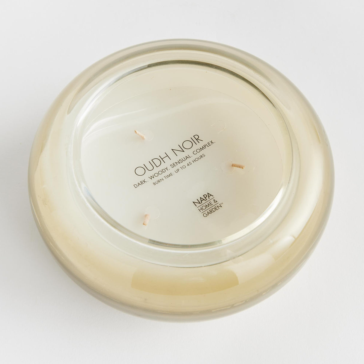 Napa Taupe OUDH NOIR 3-WICK CANDLE BOWL