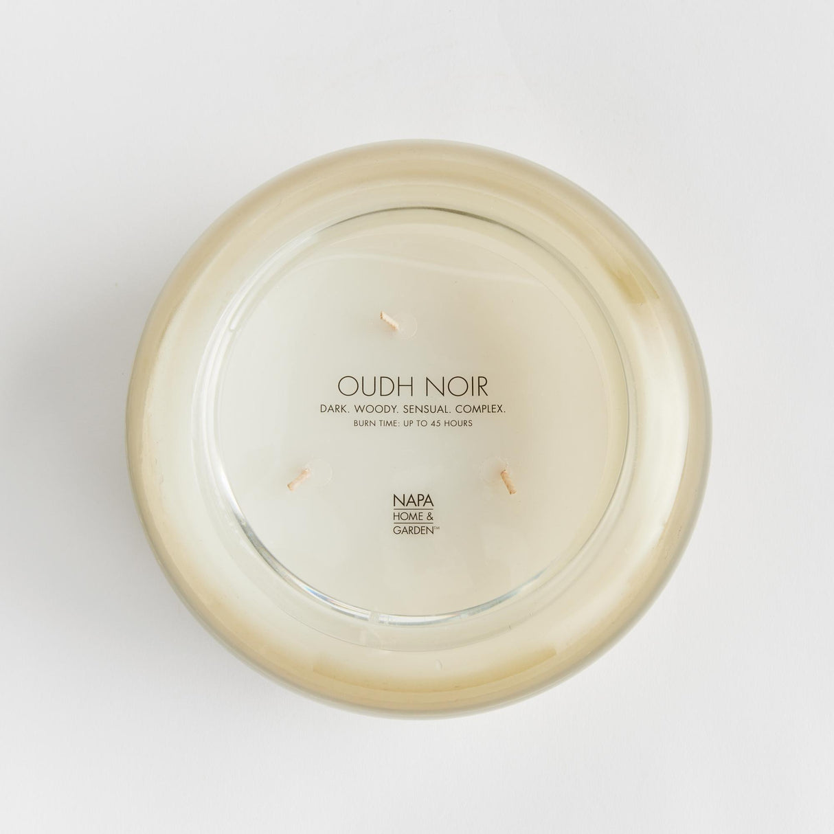 Napa Taupe OUDH NOIR 3-WICK CANDLE BOWL