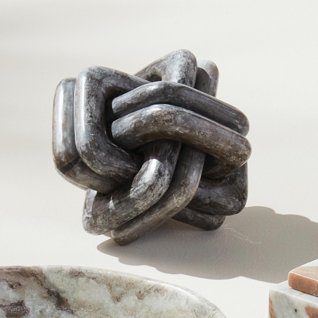 Napa Gray KNOT MARBLE SCULPTURE